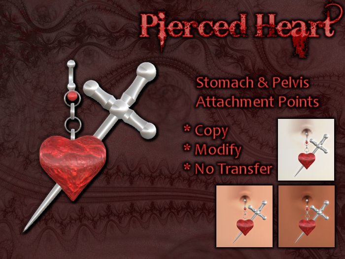 Pierced Heart Belly Ring