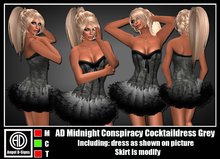 AD Midnight Conspiracy Cocktaildress Grey