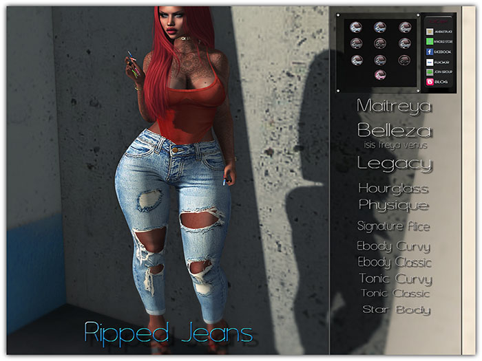 [TOXIC BISH] Ripped Jeans @ HUD