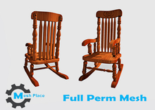 Mesh Place - Wooden Rocking Chair - Full Perm Mesh