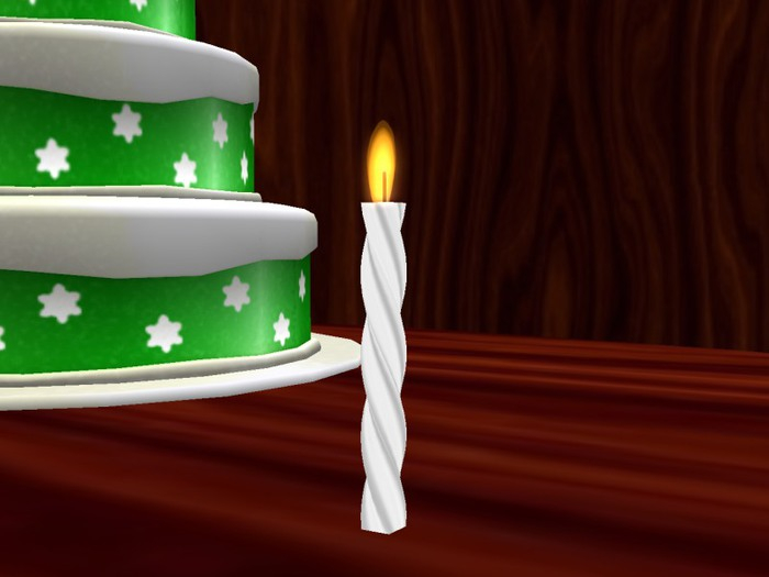 Second Life Marketplace TM Birthday Cake Candle Rez Day