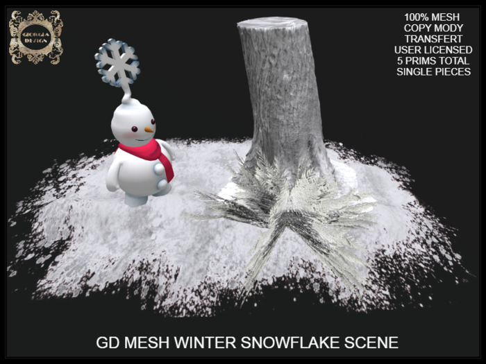 GD MESH WINTER SNOWFLAKE SCENE