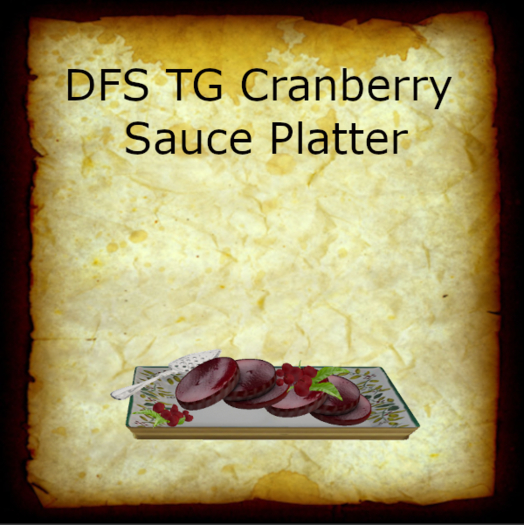DFS TG Cranberry Sauce Platter