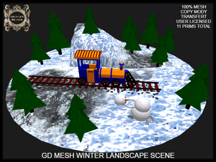 GD MESH WINTER LANDSCAPE SCENE
