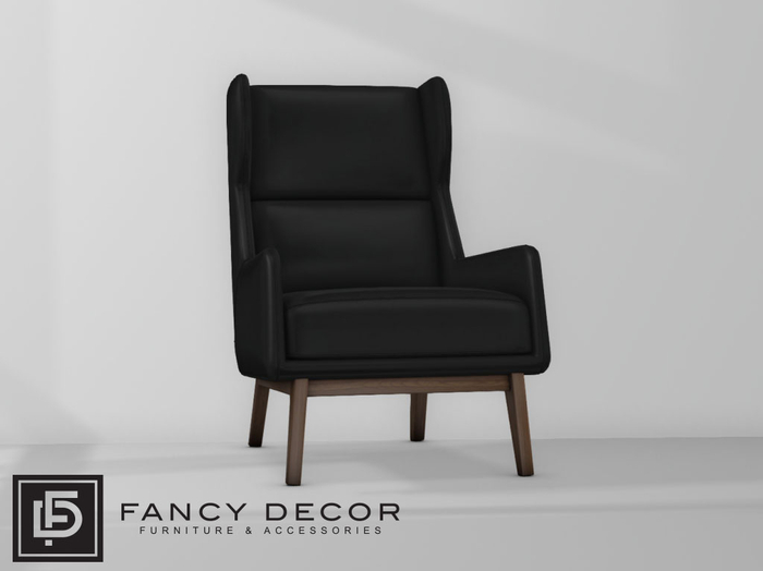 Fancy Decor: Richards Wingback Chair - black (pg)