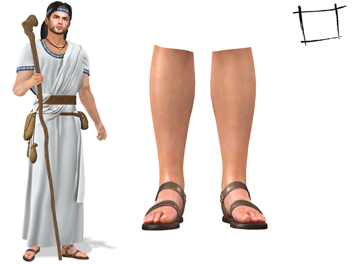 WC1791 Feet And Flat Sandals To Wear Under Skirt Dresses