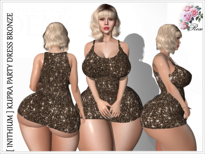 [ INITHIUM ] KUPRA PARTY DRESS BRONZE