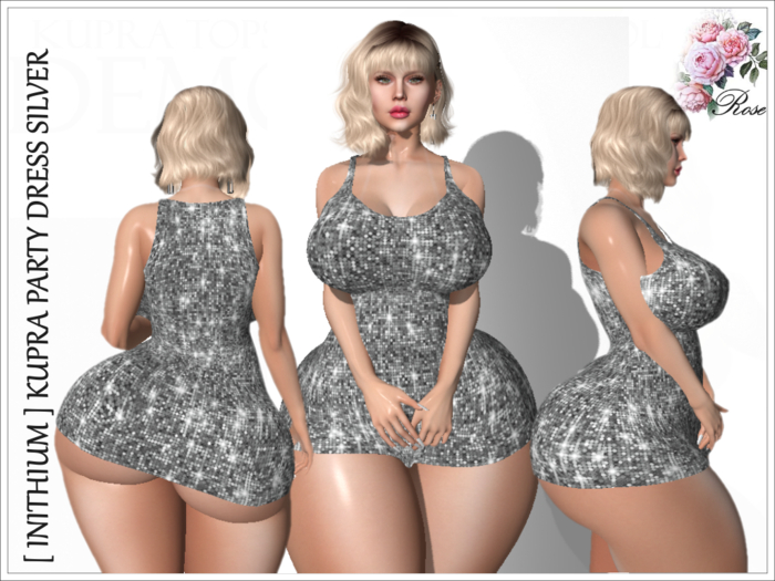 [ INITHIUM ] KUPRA PARTY DRESS SILVER