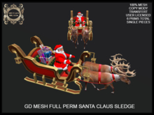 GD MESH FULL PERM SANTA CLAUS SLEDGE