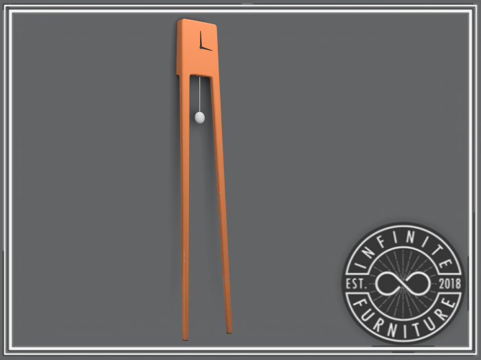 Infinite - Ivory Clock (Orange)