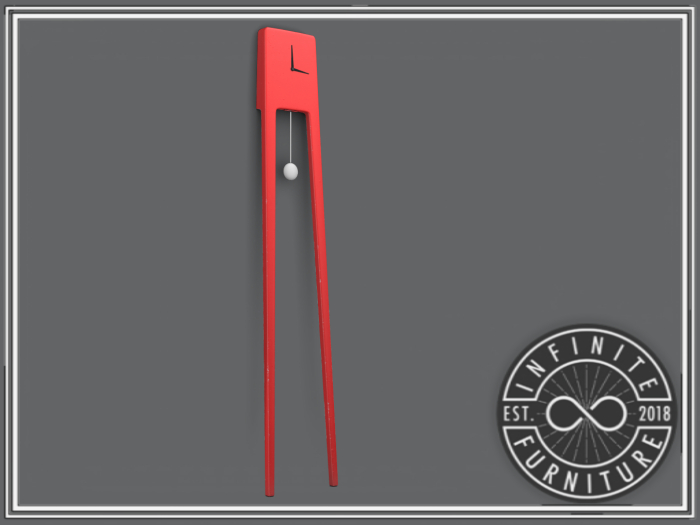 Infinite - Ivory Clock (Red)