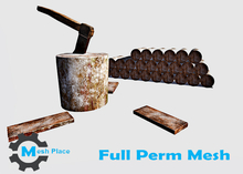 Mesh Place - Snowy Wood Chopping - Full Perm Mesh