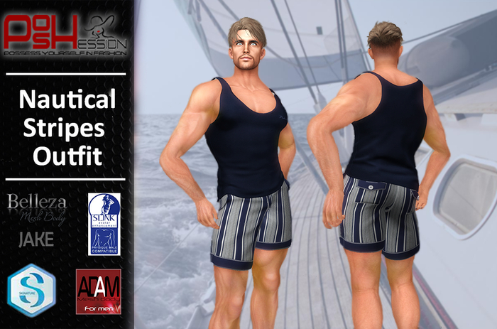 (POSHESSION) NAUTICAL STRIPES OUTFIT