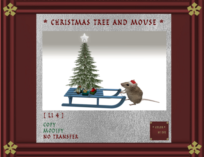 Christmas Tree and Mouse V. 3CM