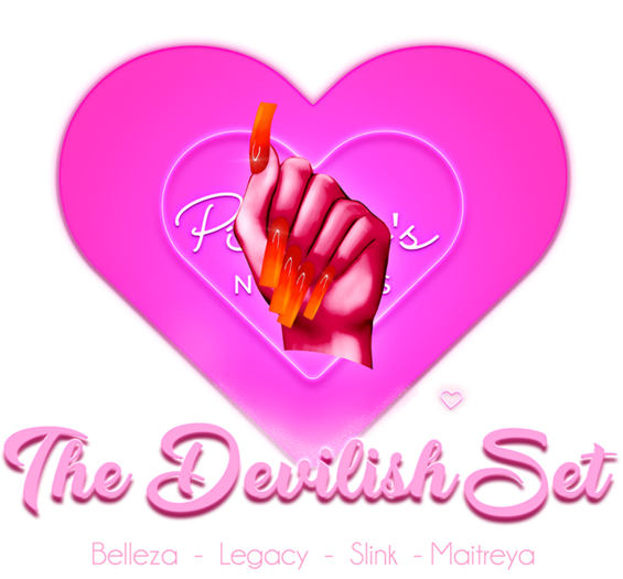 !! Pinky's Nails !! Devilish Set ' Square