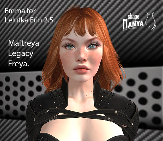 Shape Manya - Emma for Lelutka Erin 2.5 head.