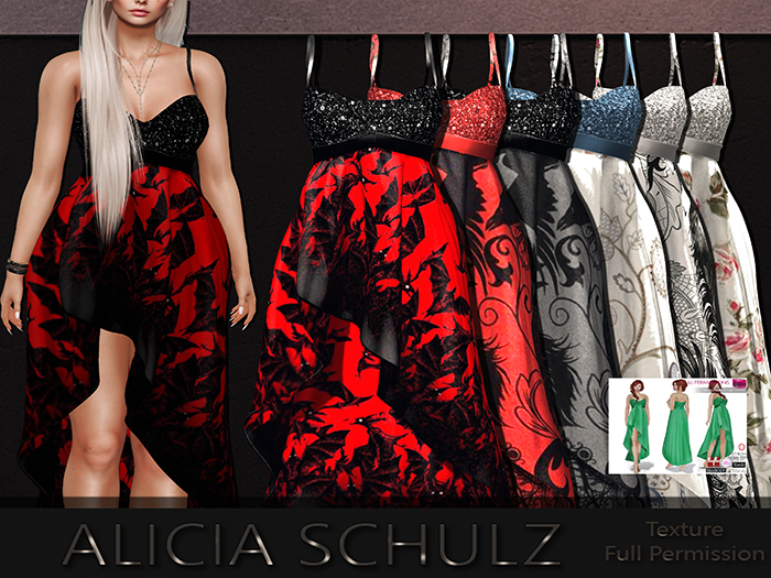 [Alicia Schulz] Texture for MI962230 Spaghetti Strap Dress SET1