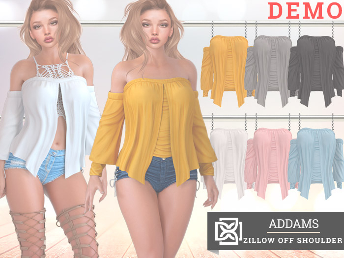 Addams - Zillow - Off Shoulder Drape Top #DEMO