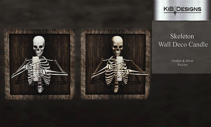 KiB Designs - Skeleton Wall Deco Candle