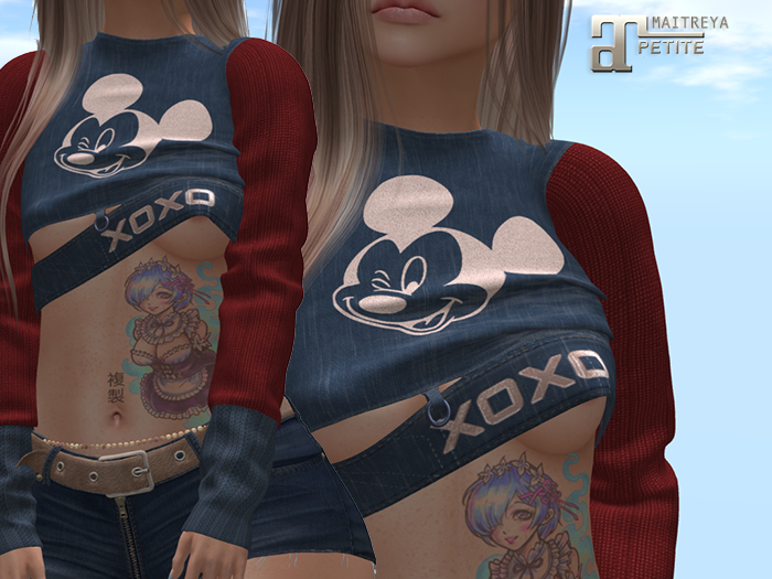 Cropped Top Lara Petite Denim