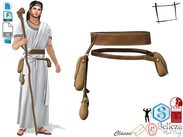 WC1792 Men's Ancient Utility Belt DEVKIT