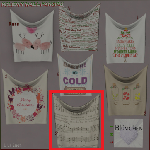 Sherbert Holiday Wall Hanging GACHA "Common 2"