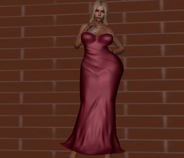 {Hellens} DEMO Shoulderless Bustier Long Dress Daenerys Maitreya Hourglass Physique eBody