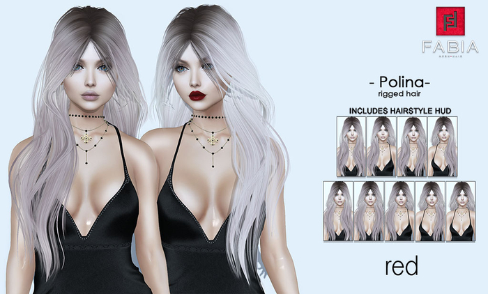 -FABIA- Mesh Hair   < Polina> Red