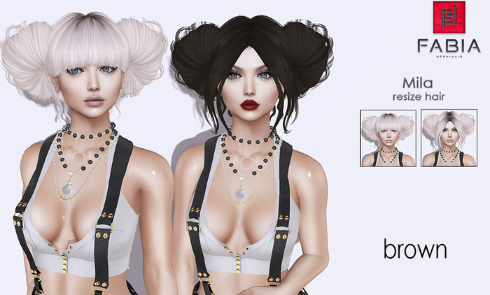 -FABIA- Mesh Hair   < Mila> Brown