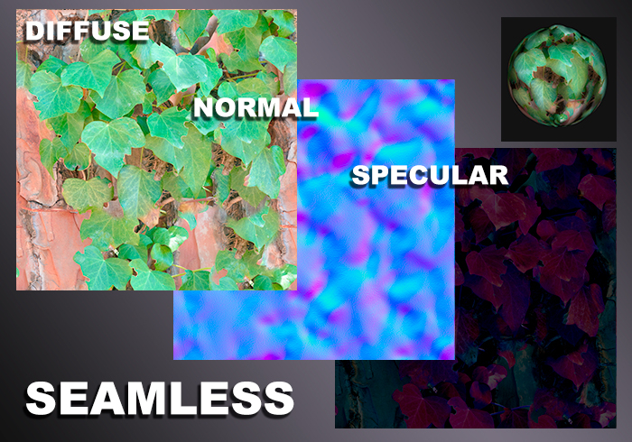 Seamless Ivy Textures 2048