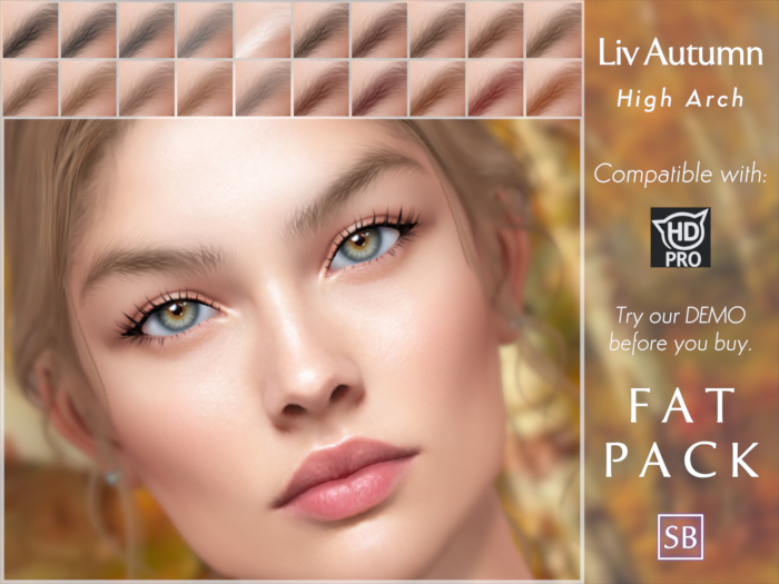 Eyebrows, Catwa HDPRO: LivAutumn.HighArch.Fatpack