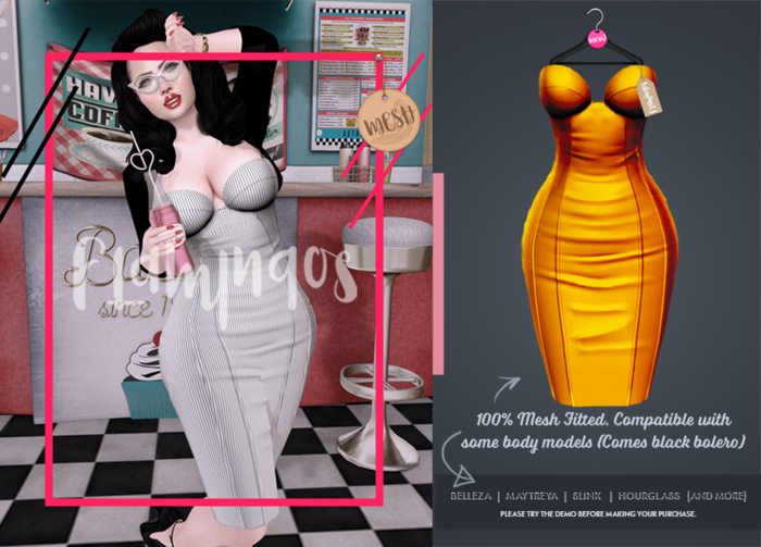 *Flamingo* - CurvyDress - Gold