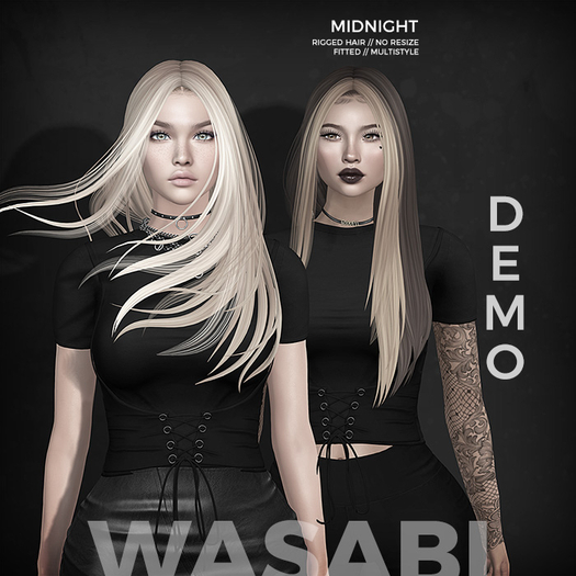 Wasabi // Midnight Mesh Hair - Demo
