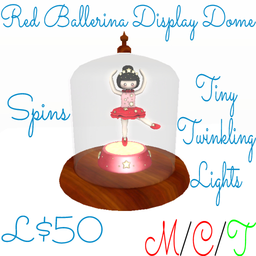 {RD} Red Ballerina Display Dome