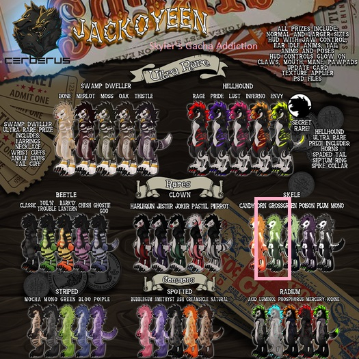 .:C:. Jackoyeen - Skele - Gross Green (RARE) - BOXED