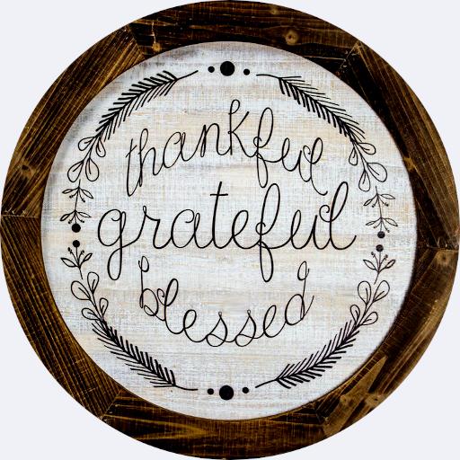Wall Decor - Thankful Grateful Blessed - Round
