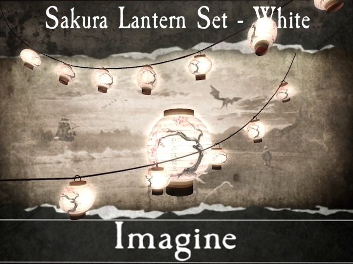 I: Sakura Lantern Set - White