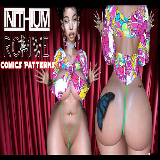 Romwe - Comics Patterns White 1