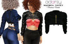 adorsy - Andrea Jacket Dark Black - Maitreya/Legacy/Lara Petite