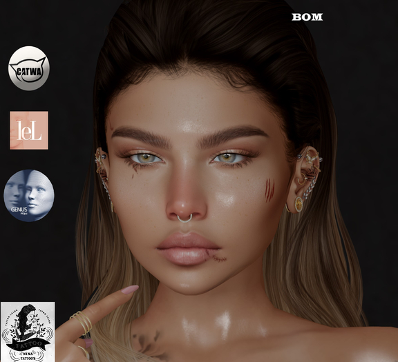 Scars Head Pack Nina Tattoo