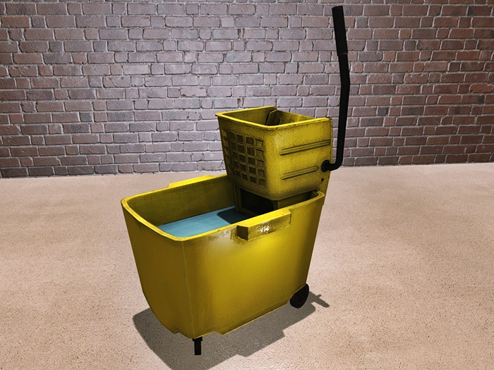 Janitor Mop Bucket - 1 prim each