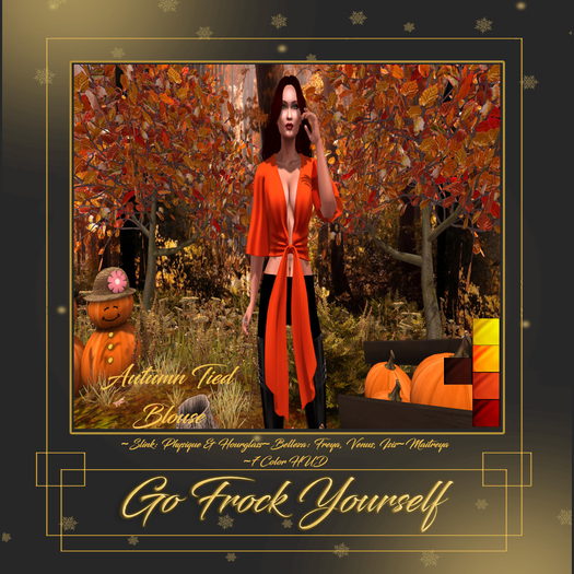 GFY-Autumn Tied Blouse Delivery HUD {Wear}
