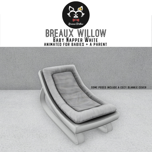 Baby Napper - White - Breaux Willow [Boxed]