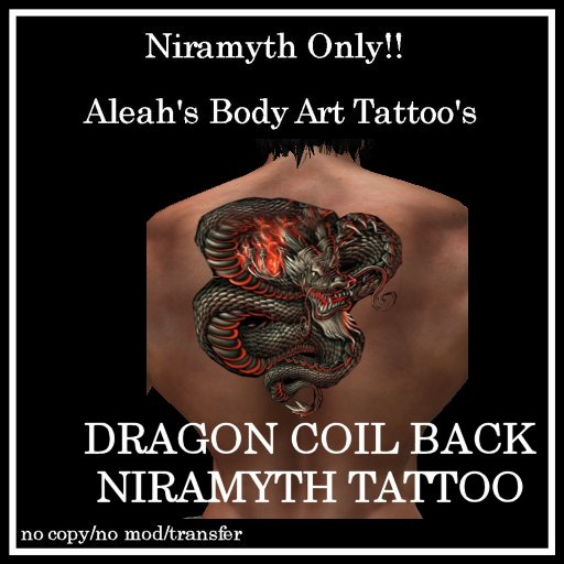 DRAGON COIL NIRAMYTH BACK TATTOO