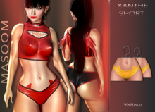 [[ Masoom ]] Xanthe Shorts Yellow - Legacy Perky, Legacy, Lara, Lara Petite and Freya 