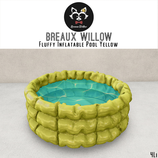Fluffy Inflatable Pool - Yellow - Breaux Willow [Boxed]