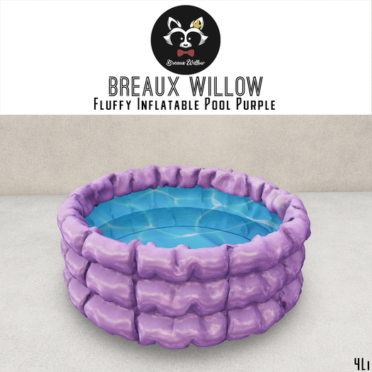 Fluffy Inflatable Pool - Purple - Breaux Willow [Boxed]