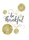 Wall Decor - Be Thankful - Gold