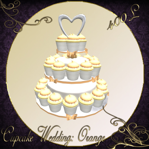 Meant To Be: Cupcake Wedding Cake - Orange **Price Reduced**