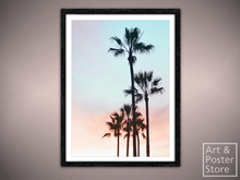 Palms Tops | Scenic Photo Poster | Mesh Frame with 6 texture options 